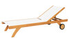 Traditional Teak KATE lounger / Liege (Wei&szlig;)