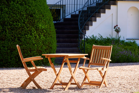Traditional Teak ALEXIA folding armchair / Klappsessel 