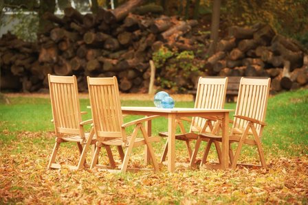 Traditional Teak ALEXIA Recliner / Hochlehner