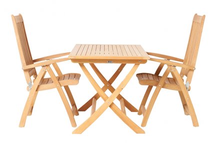 Traditional Teak ALEXIA folding table / Klapptisch 70 x 70 cm