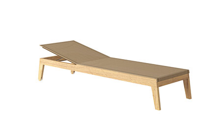 Traditional Teak NOAH lounger / Liege (Taupe)