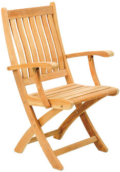 Traditional Teak VICTORIA folding armchair