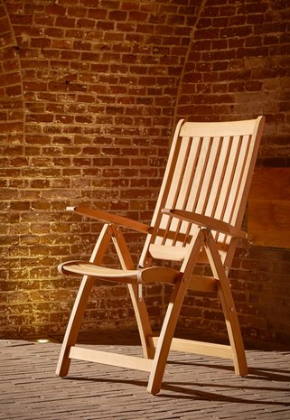 Traditional Teak ALEXIA Recliner / Hochlehner
