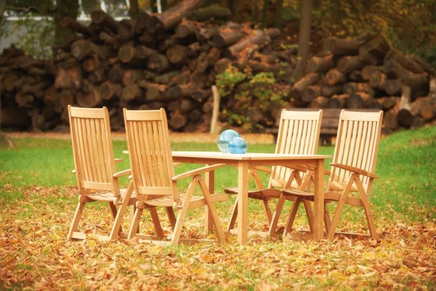 Traditional Teak ALEXIA Recliner / Hochlehner