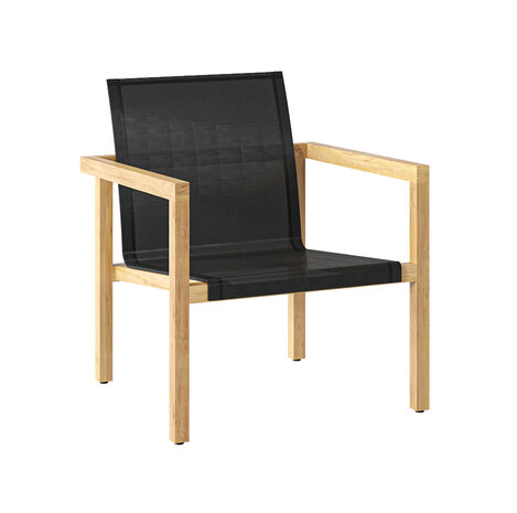 Traditional Teak NOAH Loungesessel Schwarz