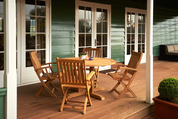 Traditional Teak VICTORIA folding armchair