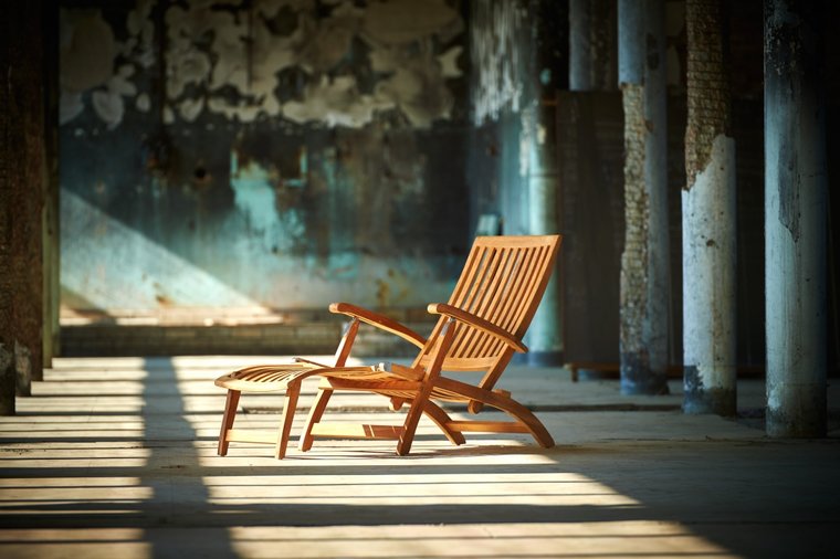 Traditional Teak ALEXANDRA deckchair / Liegestuhl