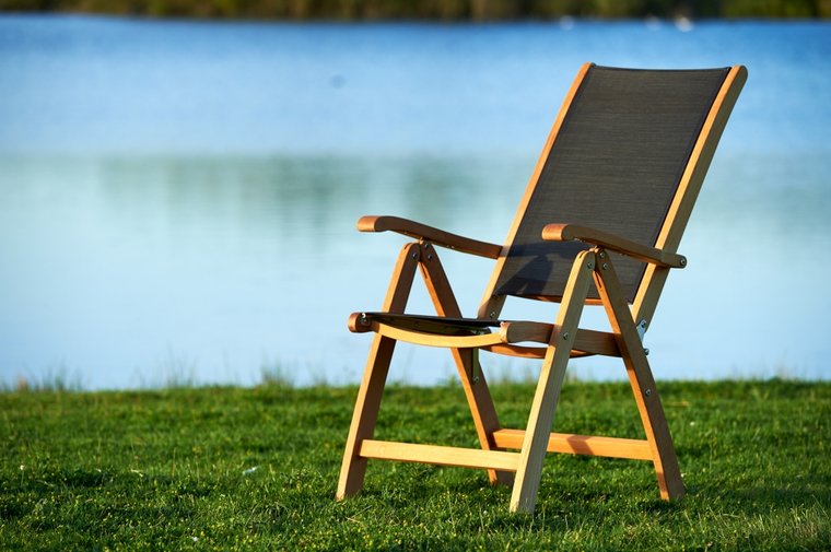Traditional Teak KATE Recliner / Hochlehner (Schwarz)