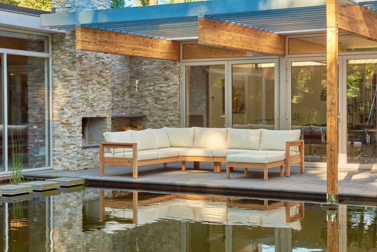 Traditional Teak MAXIMA lounge Bank 3-seater 