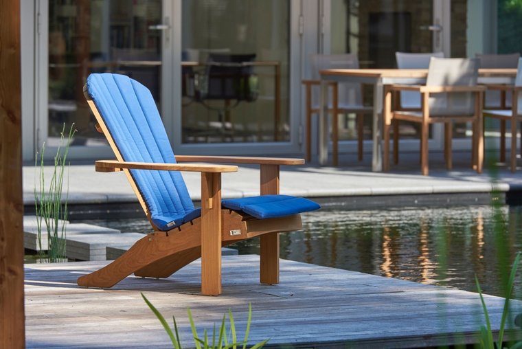 Traditional Teak SIENNA MOSA&Iuml;C beachchair / Adirondeck 