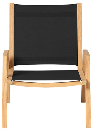 Traditional Teak KATE Lazy lounge chair (Schwarz)